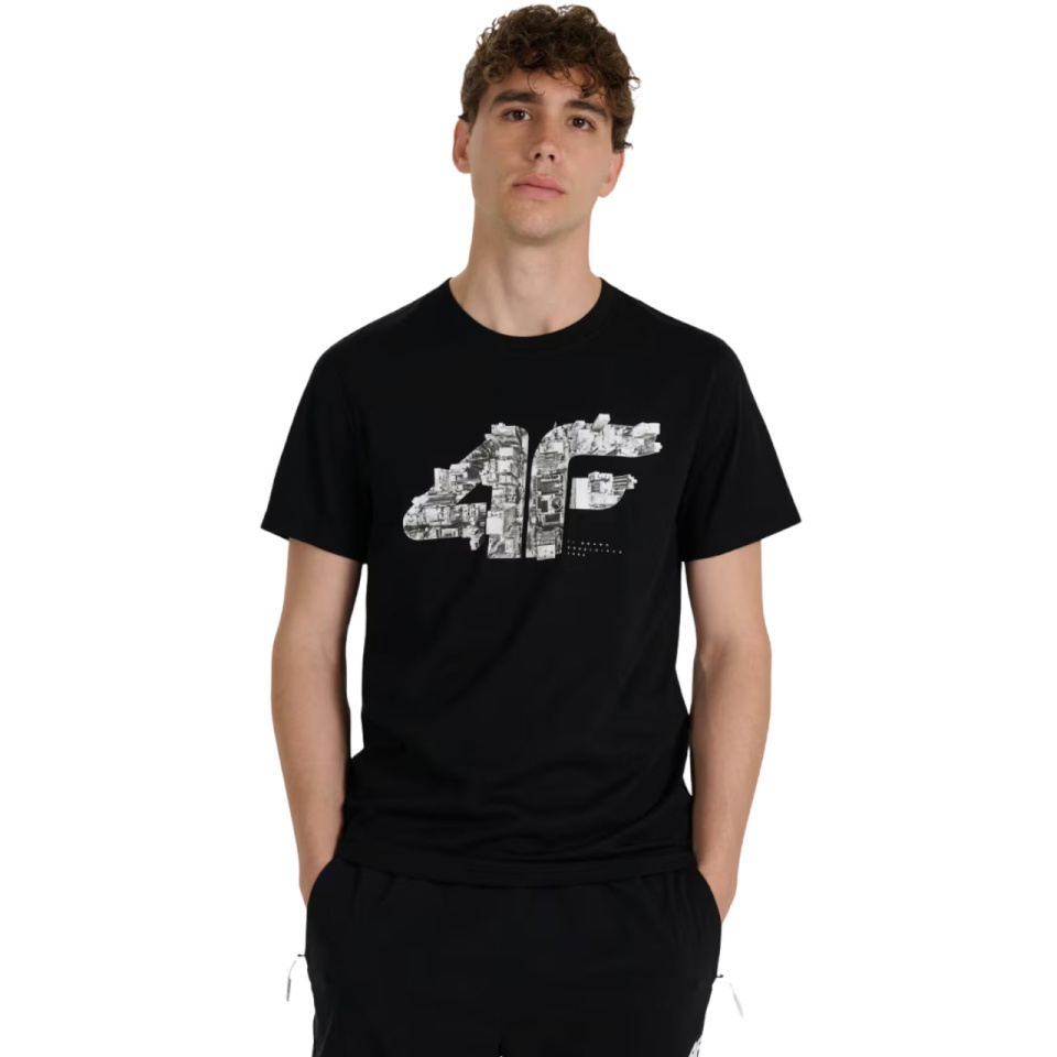 4F T-särk meestele M3132 sügav must 4FWAW25TTSHM3132 20S suurus XXXL