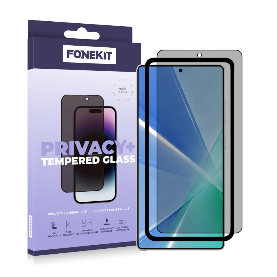 FoneKit kaitseklaas Privacy+ Full Cover, Samsung Galaxy S26 Ultra