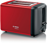 Bosch röster  TAT3P424 DesignLine Compact Toaster, punane