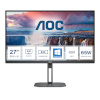 AOC monitor Q27V5N/BK, 27", QHD, LED, 4ms, 16:09, HDMI, DP, VA, must