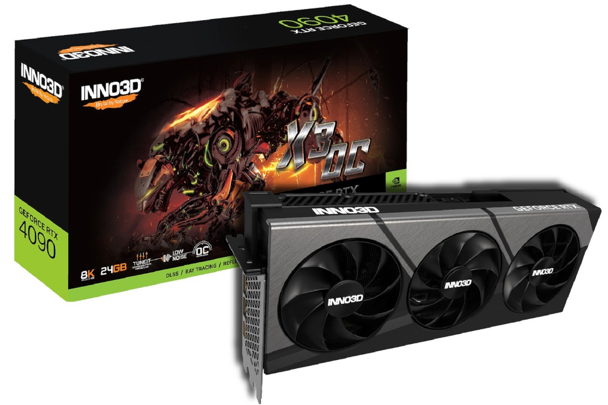 Inno3D videokaart nVidia GeForce RTX 4090 X3 OC 24GB GDDR6X, N40903-246XX-18332989