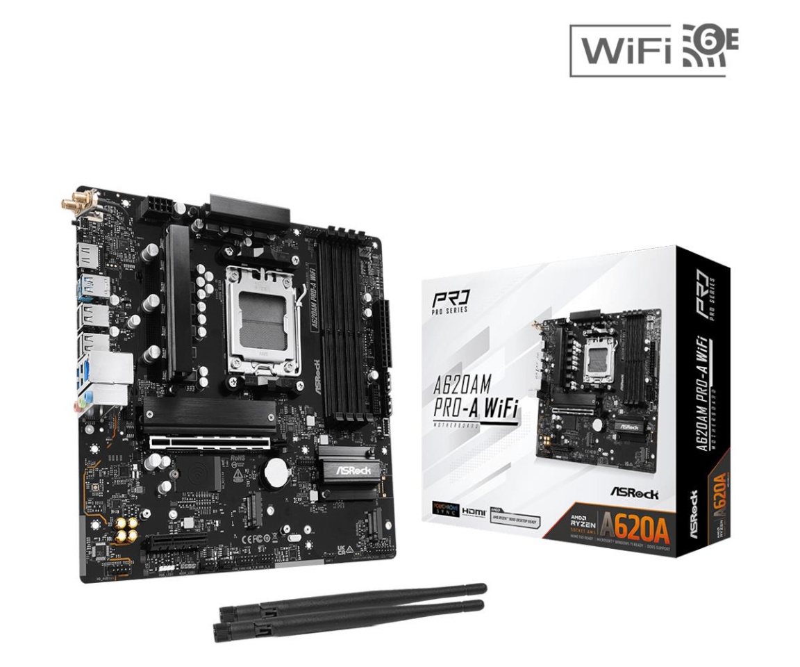 Asrock emaplaat AMD A620a Sam5 mATX/a620am Pro-a Wifi