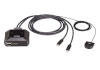 Aten switch US3312 2-Port USB-C 4K DisplayPort KVM with Remote Port Selector