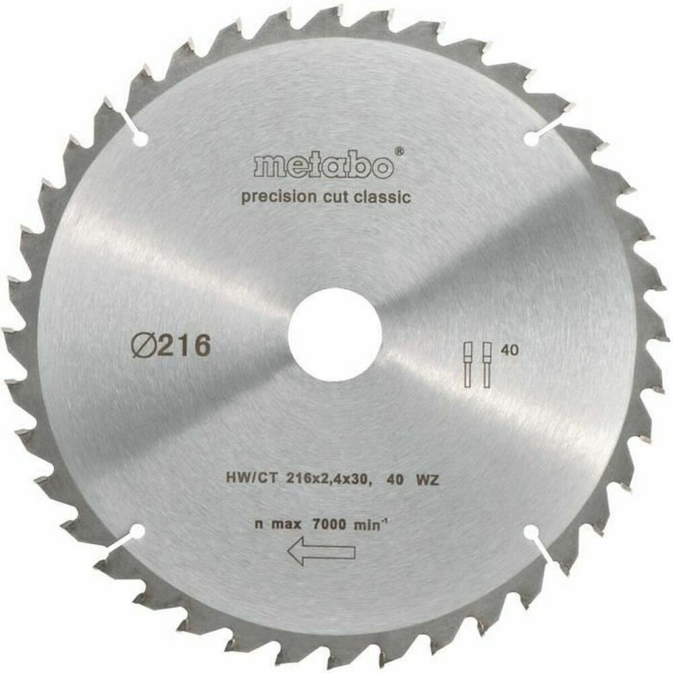 Metabo PrecisionCutClassic 216x 30, 40 WZ 5neg