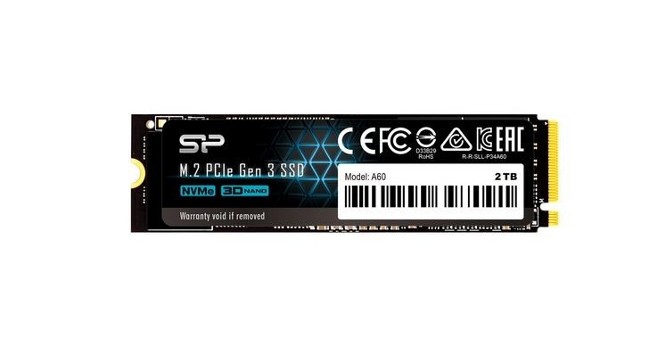 Silicon Power kõvaketas SSD SIP P34A60 2TB PCIe NVMe 2200/1600 MB/