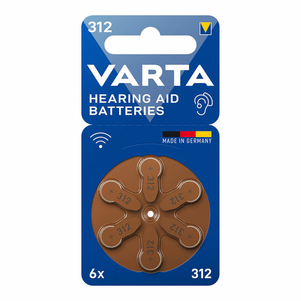 Varta Kuuldeaparaadi aku Hearing Aid 312 PR41 6 Ühikut