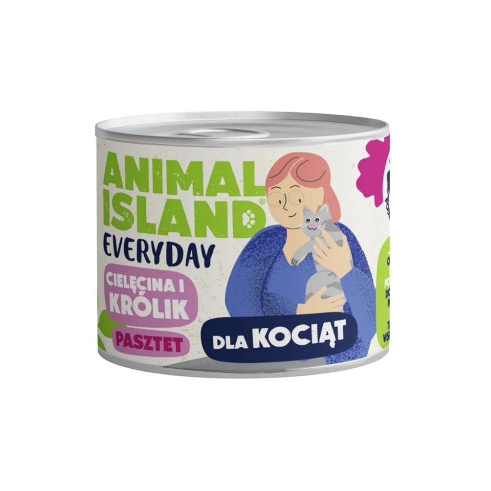 Animal Island kassitoit Everyday Veal and Rabbit for Kittens, 185g