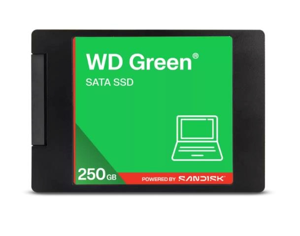 Western Digital kõvaketas SSD roheline 250GB 3d Nand read Speed 545 Mbytes/sec 2,5" mtbf 2000000 Hours wds250g5g0a