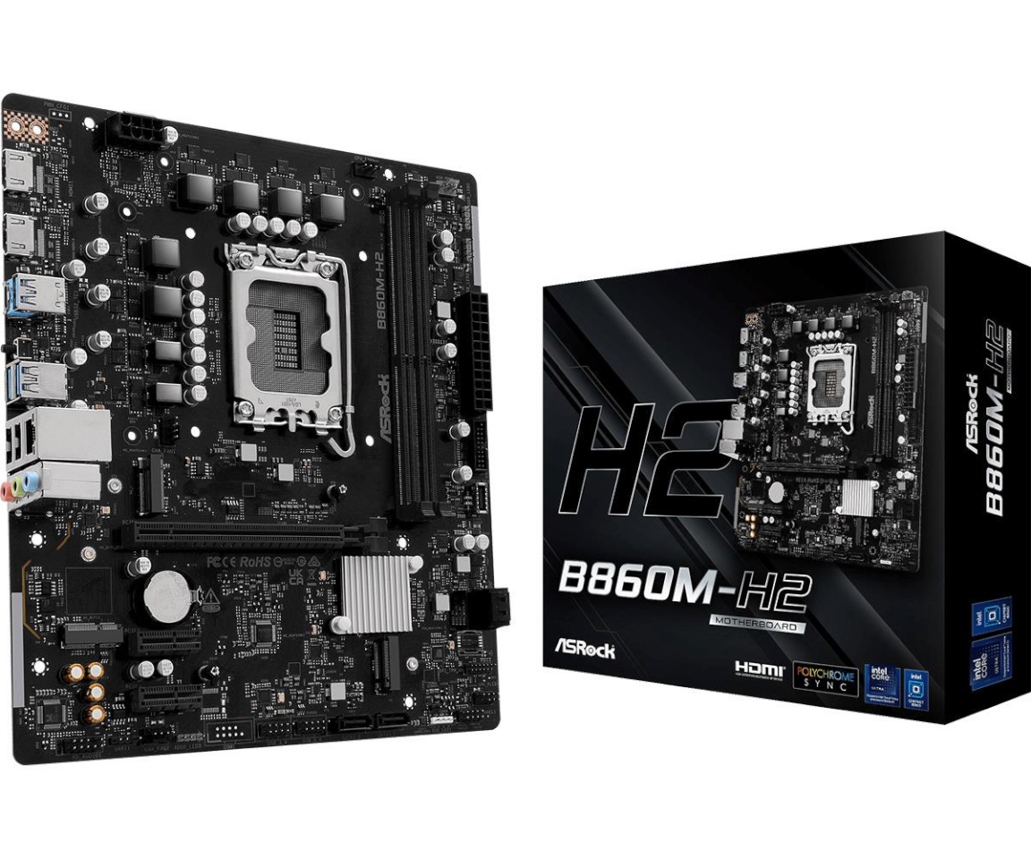 Asrock emaplaat Mb B860 S1851 Matx/b860m-h2