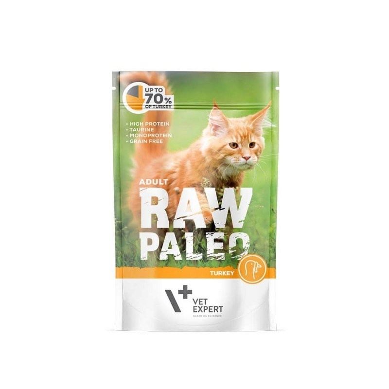 Vetexpert kassitoit Raw Paleo Adult Cat Turkey, 100g