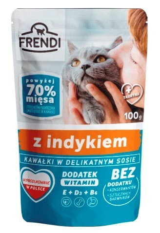 Frendi kassitoit Pieces in Turkey Sauce - Wet Cat Food- 100g