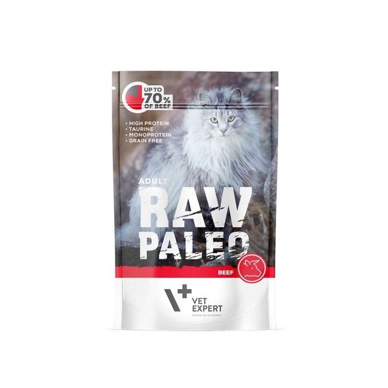Vetexpert kassitoit Raw Paleo Adult Cat Beef, 100g