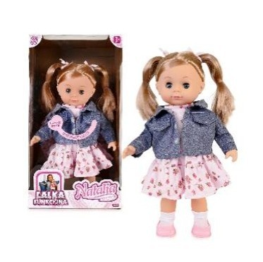 Artyk mängunukk Natalia Doll - 39 cm, speaks Polish, wearing a navy jacket