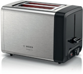 Bosch röster TAT4P420 DesignLine Compact Toaster, hõbedane/must