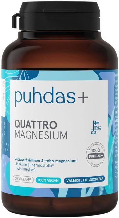Puhdas+ magneesiumikapslid Quattro, 120tk