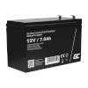 Green Cell Rechargeable battery AGM 12V 7Ah Maintenancefree for UPS ALARM