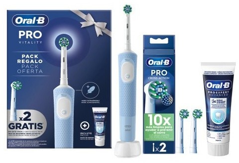 Braun elektriline hambahari Oral-B Vitality Pro + Toothpaste + 2 Blue Tips, sinine
