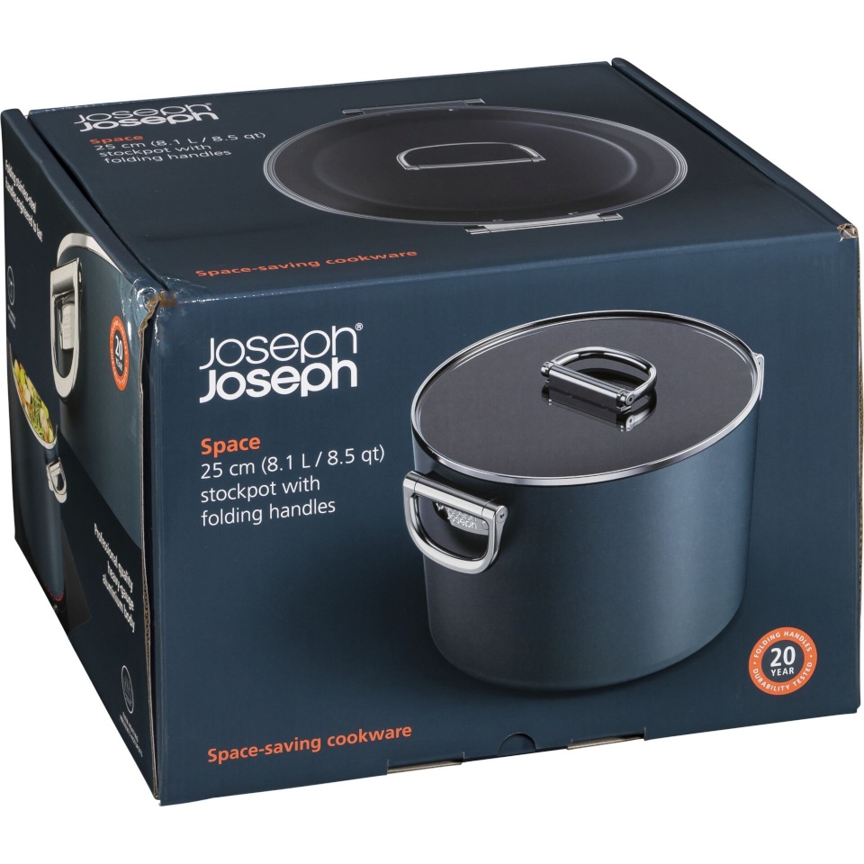 Joseph Joseph Space Fold.Handle Cera.NS 25cm sinine Stock Pot&Lid
