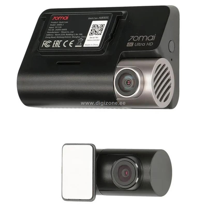 70mai pardakaamera Dash Cam A800S 4K UHD + Rear Cam