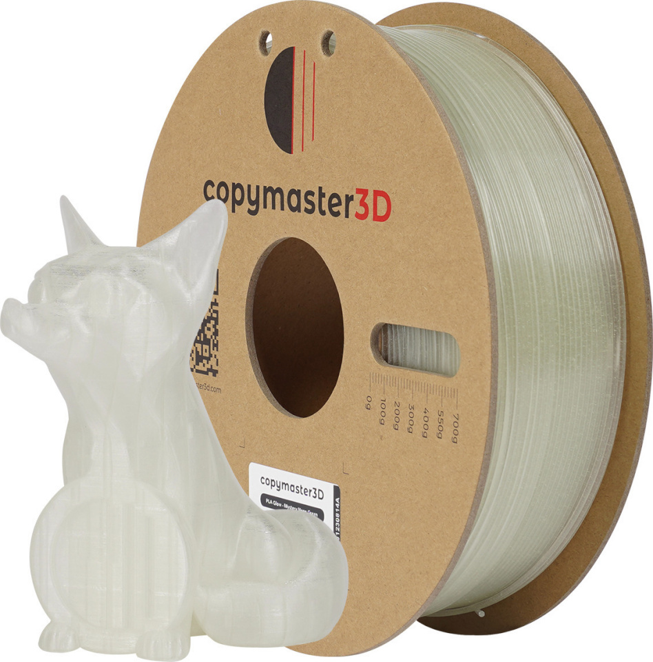 Copymaster3D PLA Glow 3D printeri filament, 1,75 mm, helendav neoonroheline