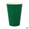Algon klaaside komplekt Ühekordne Papp roheline 20tk 220ml (20tk)