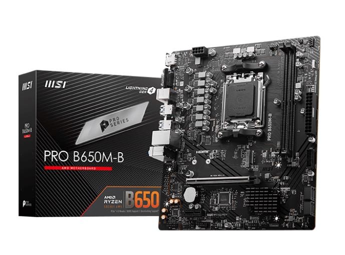 MSI emaplaat PRO B650M-B (B650,AM5,mATX,DDR5)