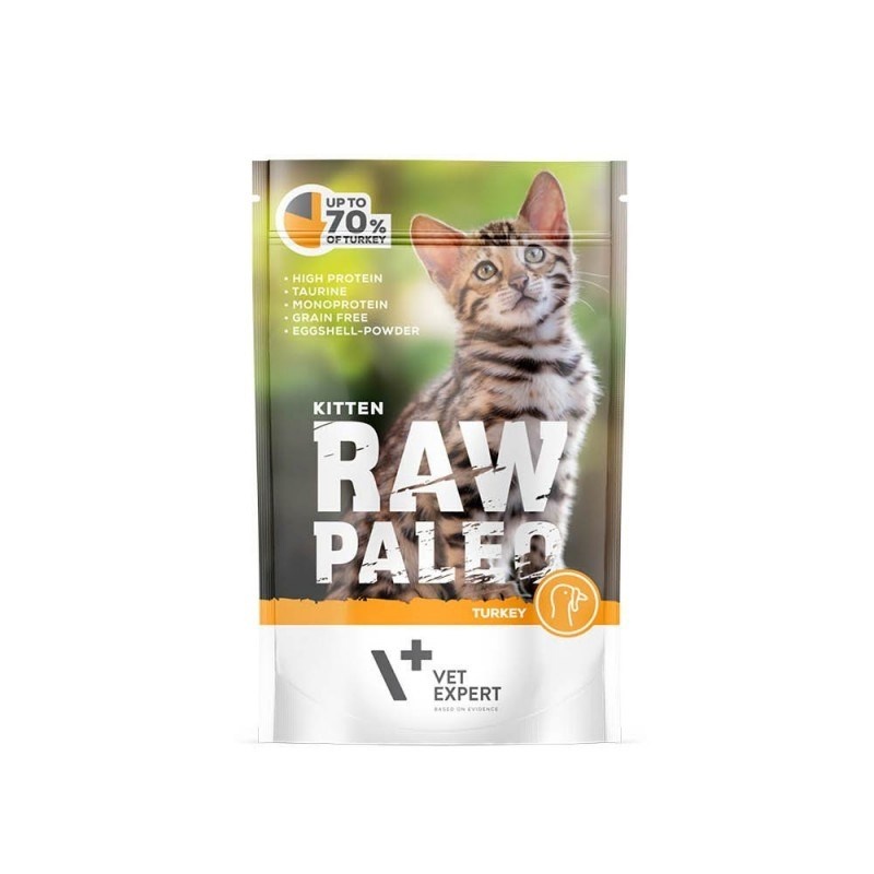Vetexpert kassitoit Raw Paleo Kitten Cat Turkey, 100g