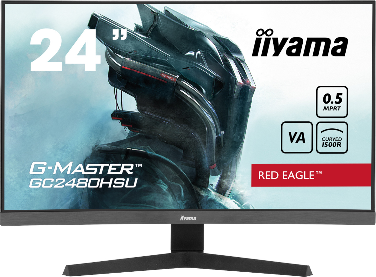 iiyama monitor 60.5cm (24") GC2480HSU-B1 16:9 2xHDMI+DP+USB Curv.