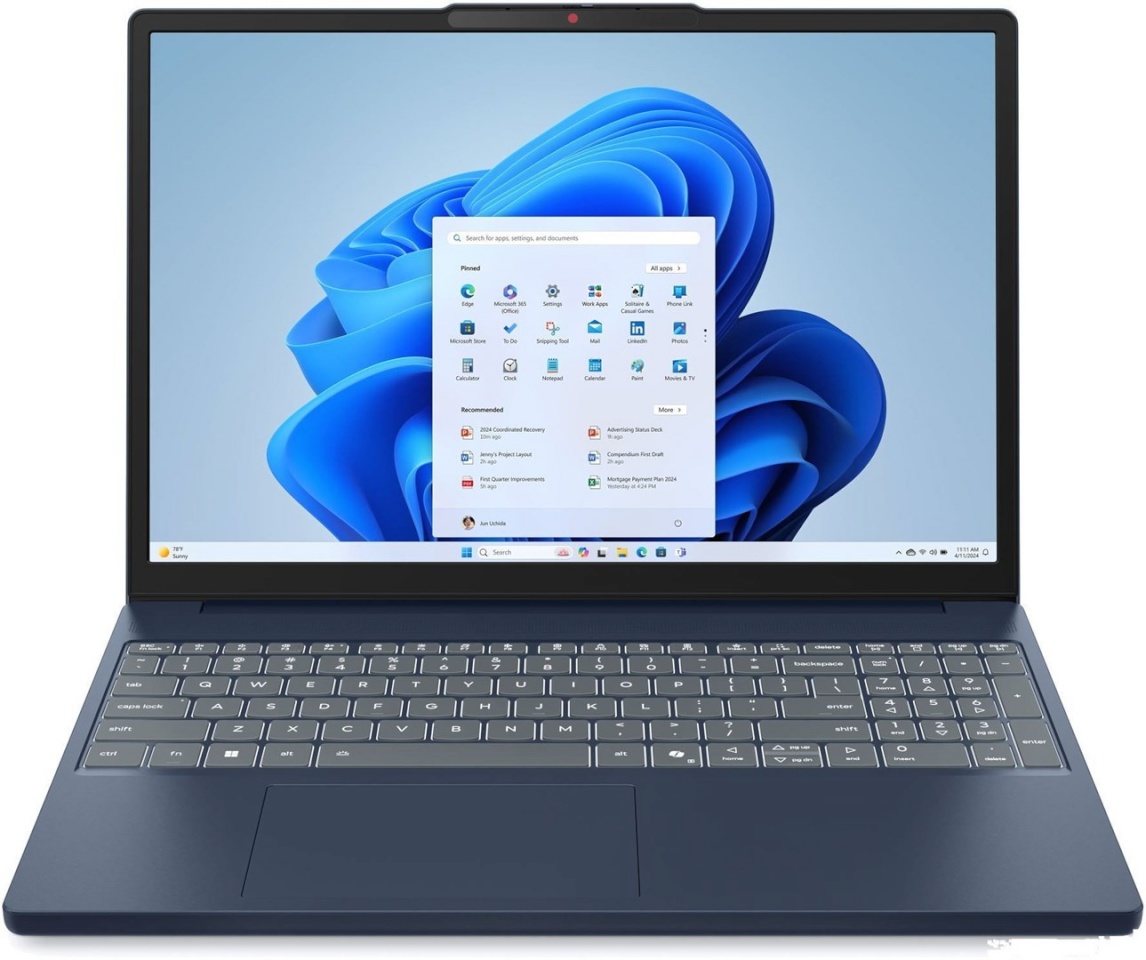 Lenovo sülearvuti IdeaPad Slim 5 15ARP10 AMD Ryzen™ 5 7533HS Laptop 38.9 cm (15.3") WUXGA 16 GB LPDDR5x-SDRAM 512 GB SSD Wi-Fi 6 (802.11ax) Windows 11 Home Cosmic sinine