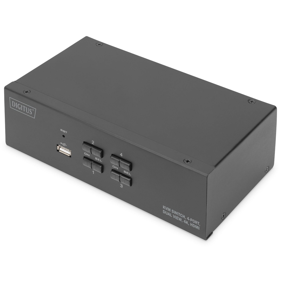 Digitus KVM-Switch 4-Port Dual-Display,4K, HDMI