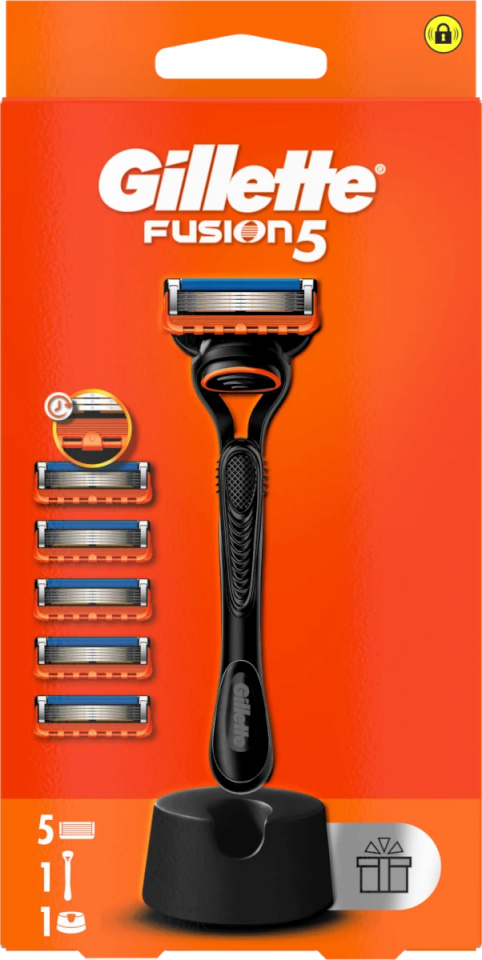 Gillette raseerija Fusion5 Shaving Device with 5 Inserts, must