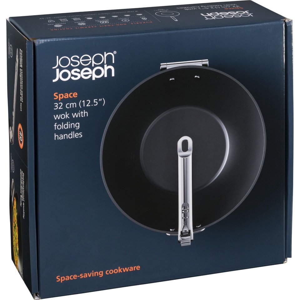Joseph Joseph Space Folding Handle Ceramic N/S 32cm sinine Wok