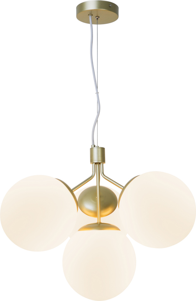 Nordlux rippvalgusti Ivona 4-piece Pendant Lamp Brass, valge