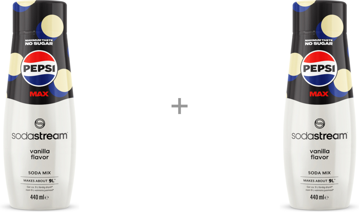 Sodastream Pepsi Max vaniljejoogi kontsentraat, 440 ml, 2 tk.