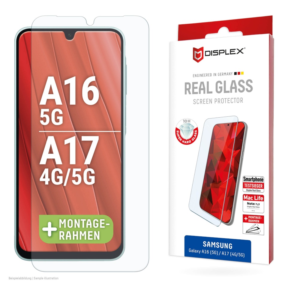 Displex kaitseklaas Samsung Galaxy A16 5G/A17 4G/A17 5G Real Screen Glass By Transparent