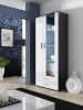 Cama Meble vitriinkapp display cabinet SOHO S6 2D2S must/valge läikega