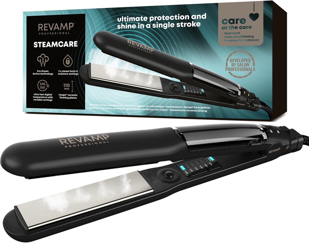 Revamp sirgendaja ST-1600-EU Progloss Steamcare Ceramic Hair Straightener, must