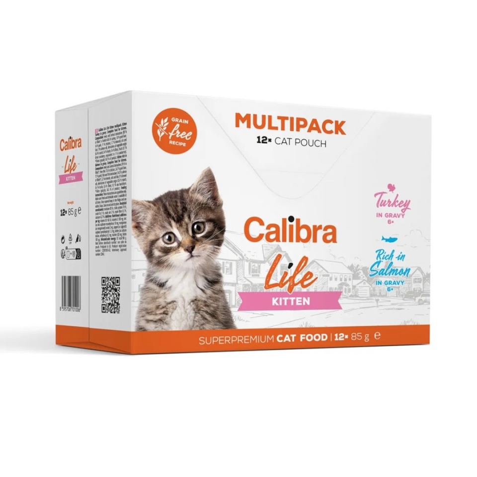 Calibra kassitoit Cat Life Pouches Kitten Multipack, 12x85g