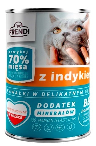 Frendi kassitoit with Turkey chunks in delicate Sauce - Wet Cat Food- 400g