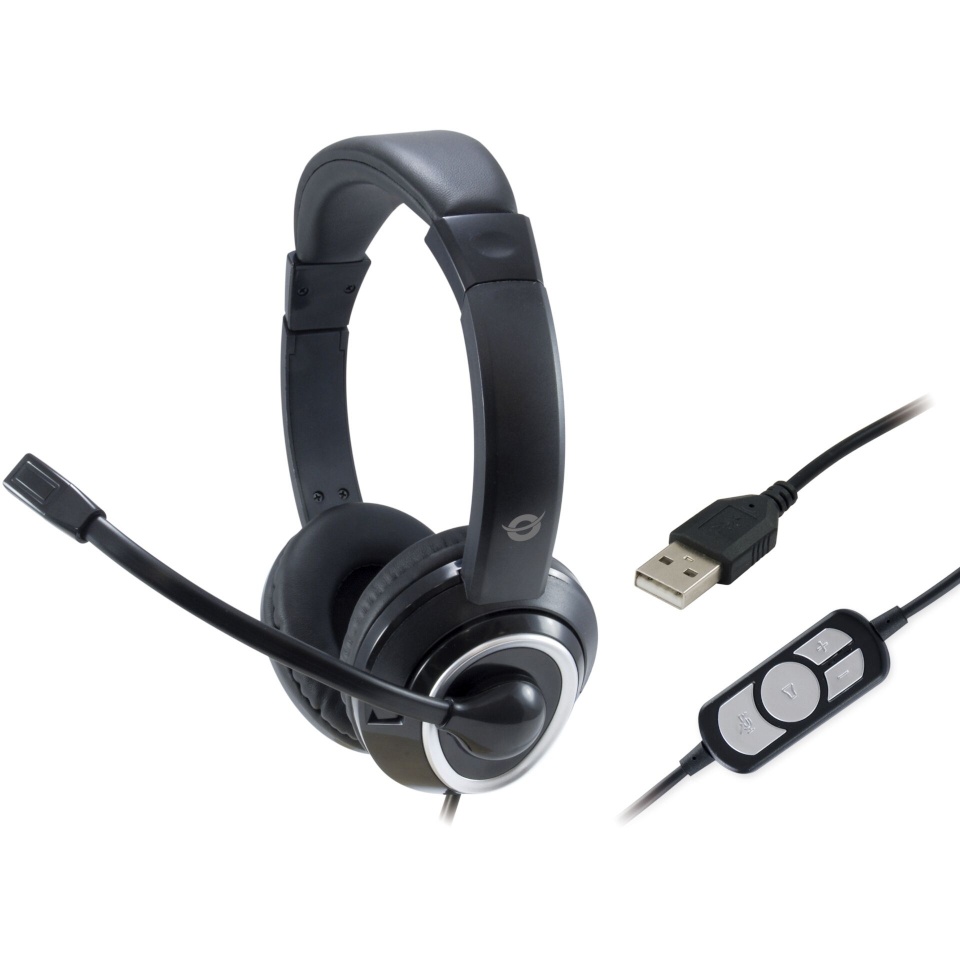 Conceptronic mikrofoniga kõrvaklapid POLONA01B USB Headset