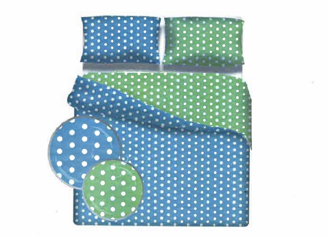 Voodipesukomplekt Mummud heleroheline/helesinine, 220x200cm + 2x padjapüür (70173420)