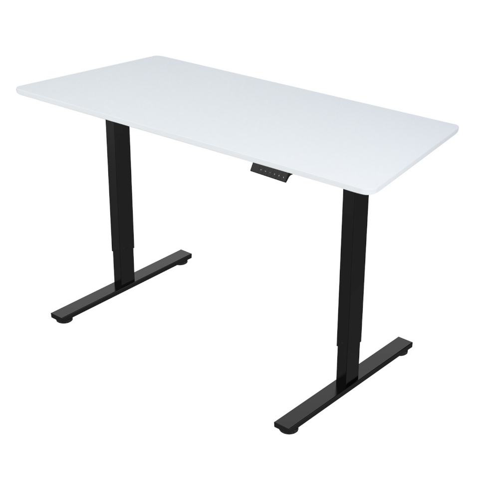 H4Y töölaud Ergo Fit, 120x68x71,5-116cm, valge/must