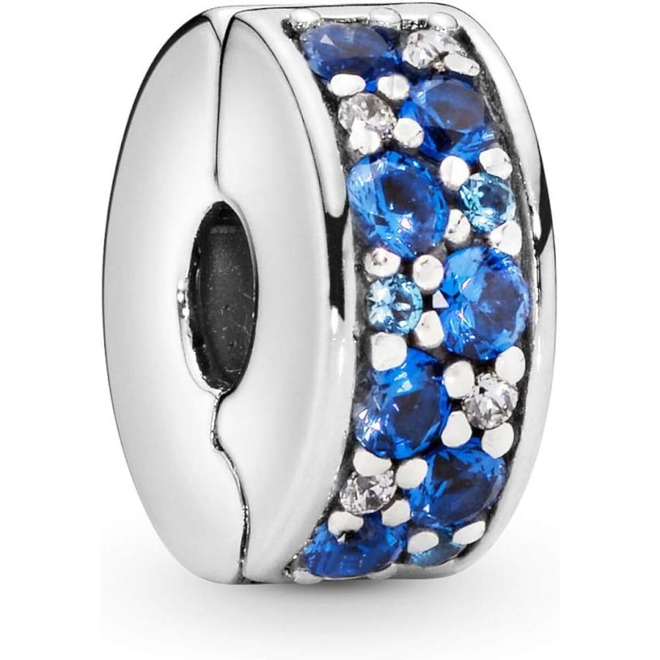 Pandora naiste amulett BLUE PAVE sinine Hõbedane