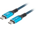 Lanberg kaabel Cable USB-C M / M USB4 1.5M 240W 60HZ must-sinine