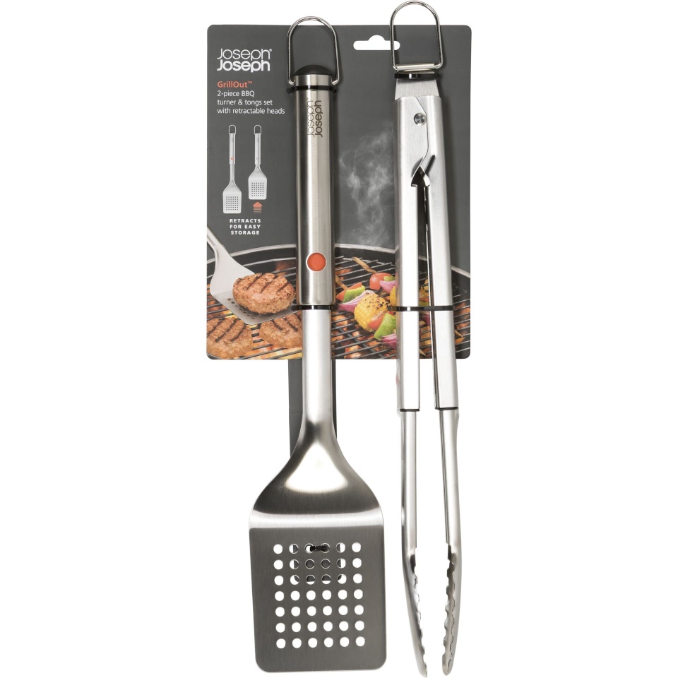 Joseph Joseph grillimistarvik GrillOut Extendable 2-Piece Grill Cutlery Set-S, hõbedane