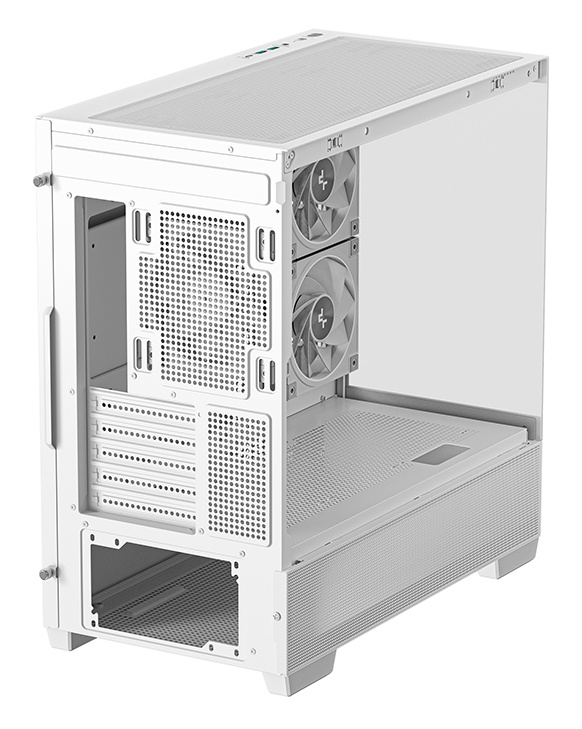 Deepcool korpus CG380 3F (valge, Temepered Glass x 2)