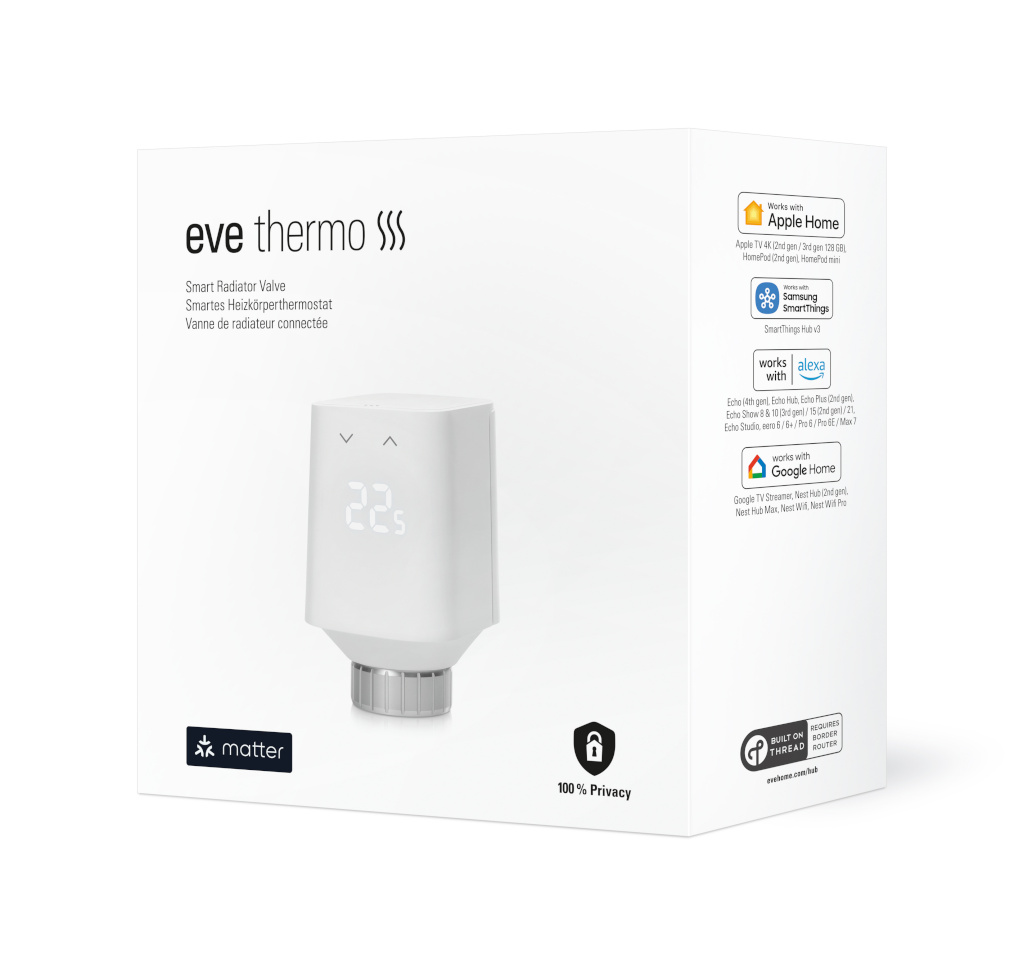 Eve nutikas radiaatoriventiil Thermo Smart Radiator Valve, Matter, valge