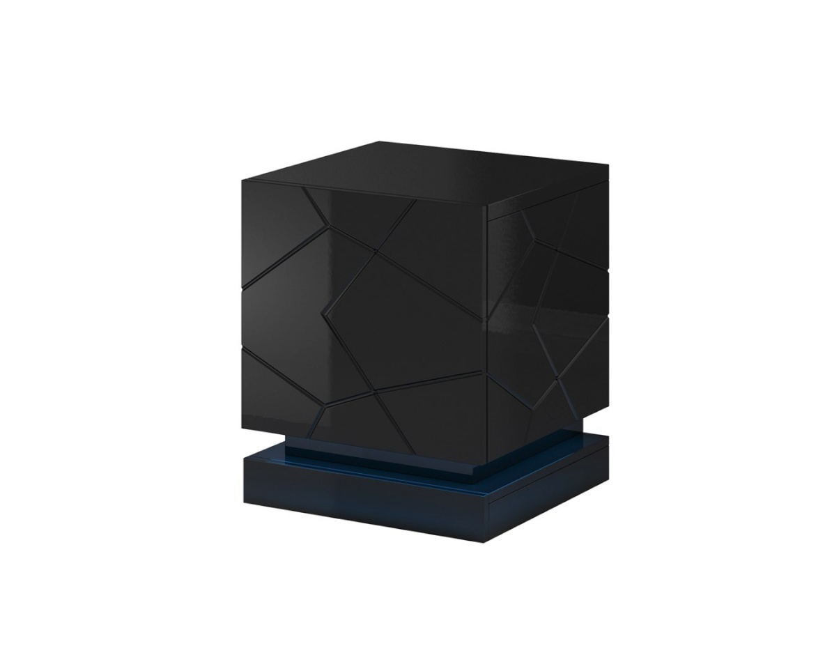 Cama Meble öökapp QIU bedside table 2tk 46x41,5x53cm must gloss/must gloss