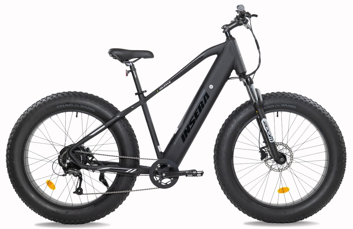 Insera elektriline jalgratas e-Muffle 26" 9-käiguline Fatbike, 48cm, must