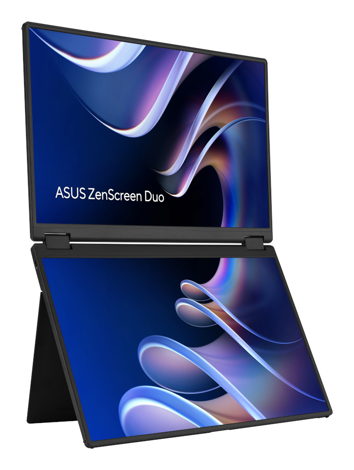 Asus monitor ZenScreen Duo MB14FCD (71 cm (14"), must, 2xWUXGA, 360 Grad faltbar, Dual 14" USB-C, Mini-HDMI)